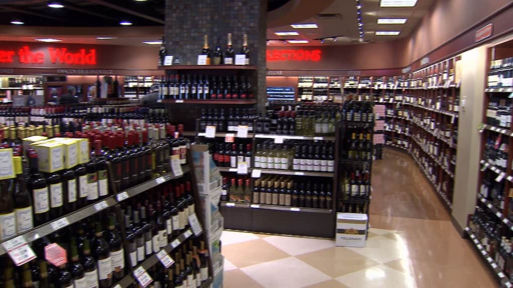 BC Liquor Store shelves